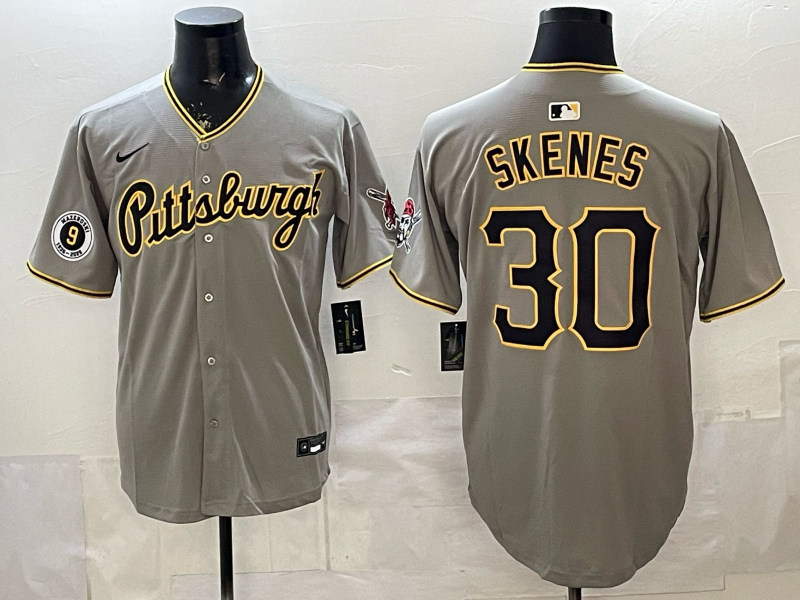 Men Pittsburgh Pirates #30 Skenes Grey Game 2026 Nike MLB Jersey 02